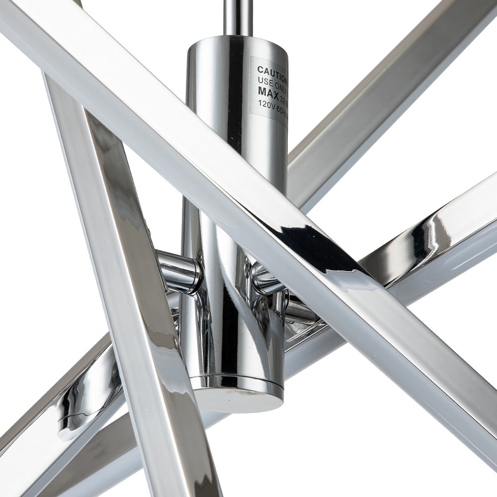 Luminaire suspendu linéaire en forme d'étoile de style moderne, en aluminium noir/or, avec LED, pour salon/salle à manger/cuisine.