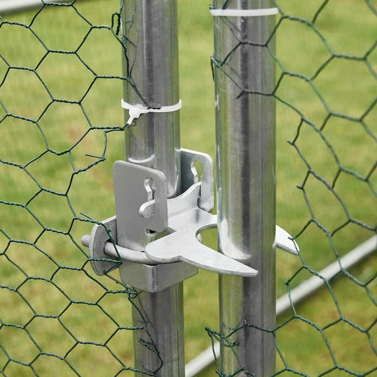 AECOJOY Grand poulailler métallique, enclos à poules métallique, cage à poules métallique à accès facile