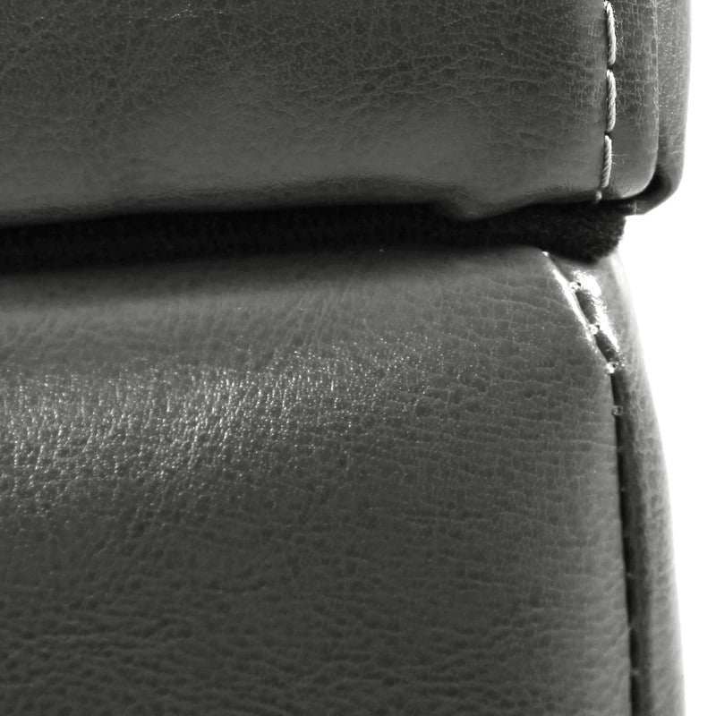 Tabouret coffre à rangement Adeco 50 en simili cuir