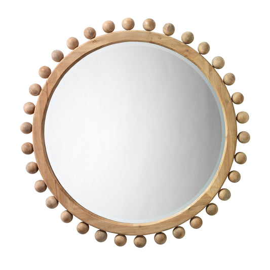 Alden Décor Miroir rond en bois Orion, naturel