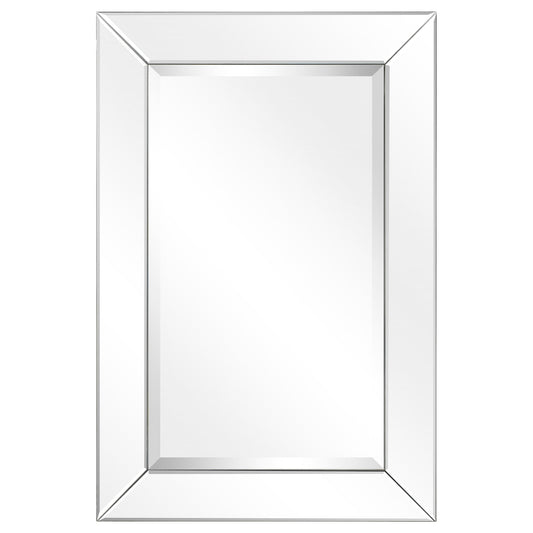 Miroir rectangulaire biseauté transparent haute définition à monter au mur pour salle de bain, meuble-lavabo, chambre à coucher, 3 tailles