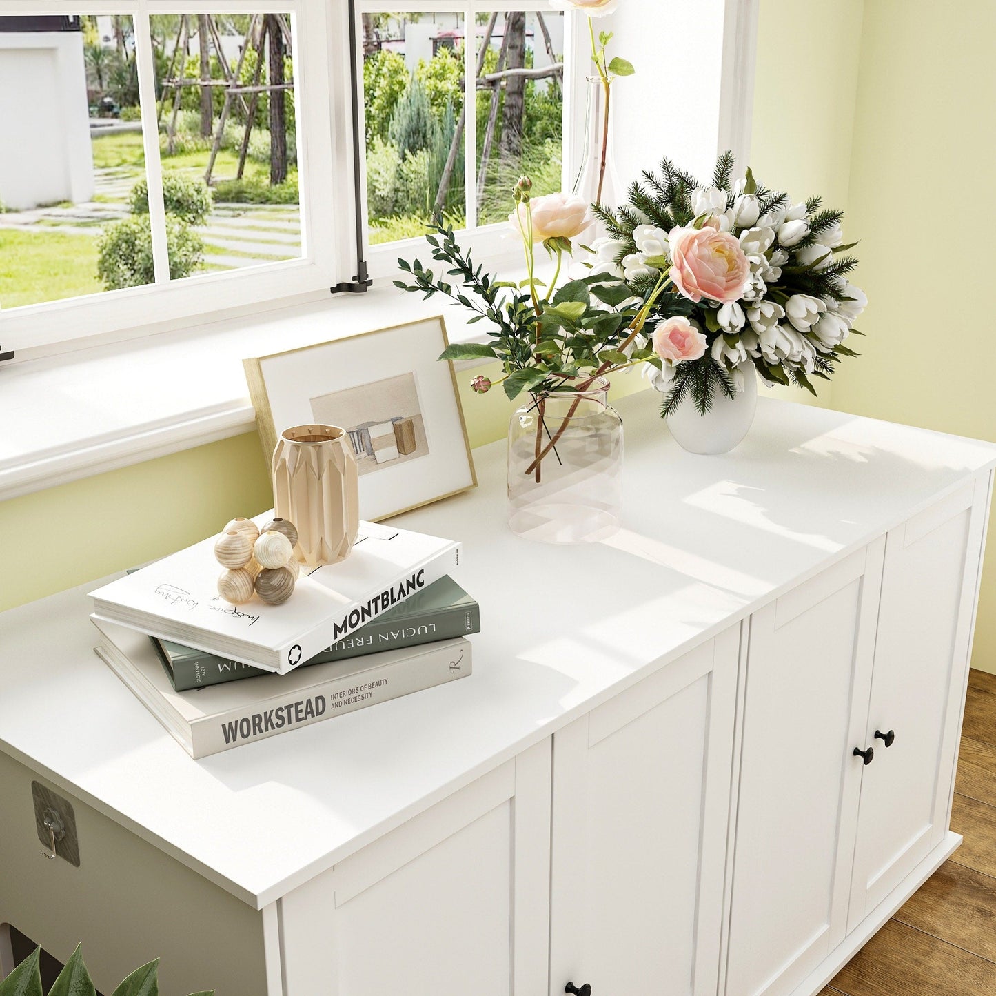 Meuble cache-litière pour chat, double, pour plus d'intimité pour vos animaux de compagnie