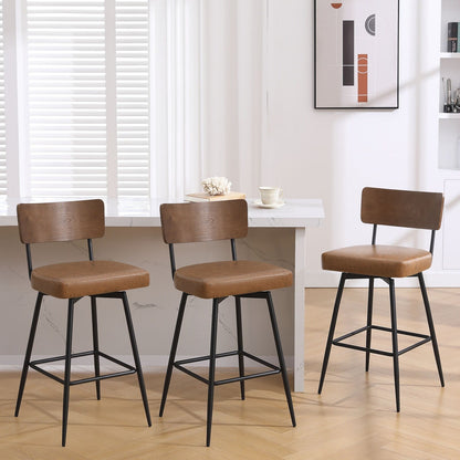 Tabourets de bar/compteur pivotants à revêtement en simili cuir - Lot de 2/3/4