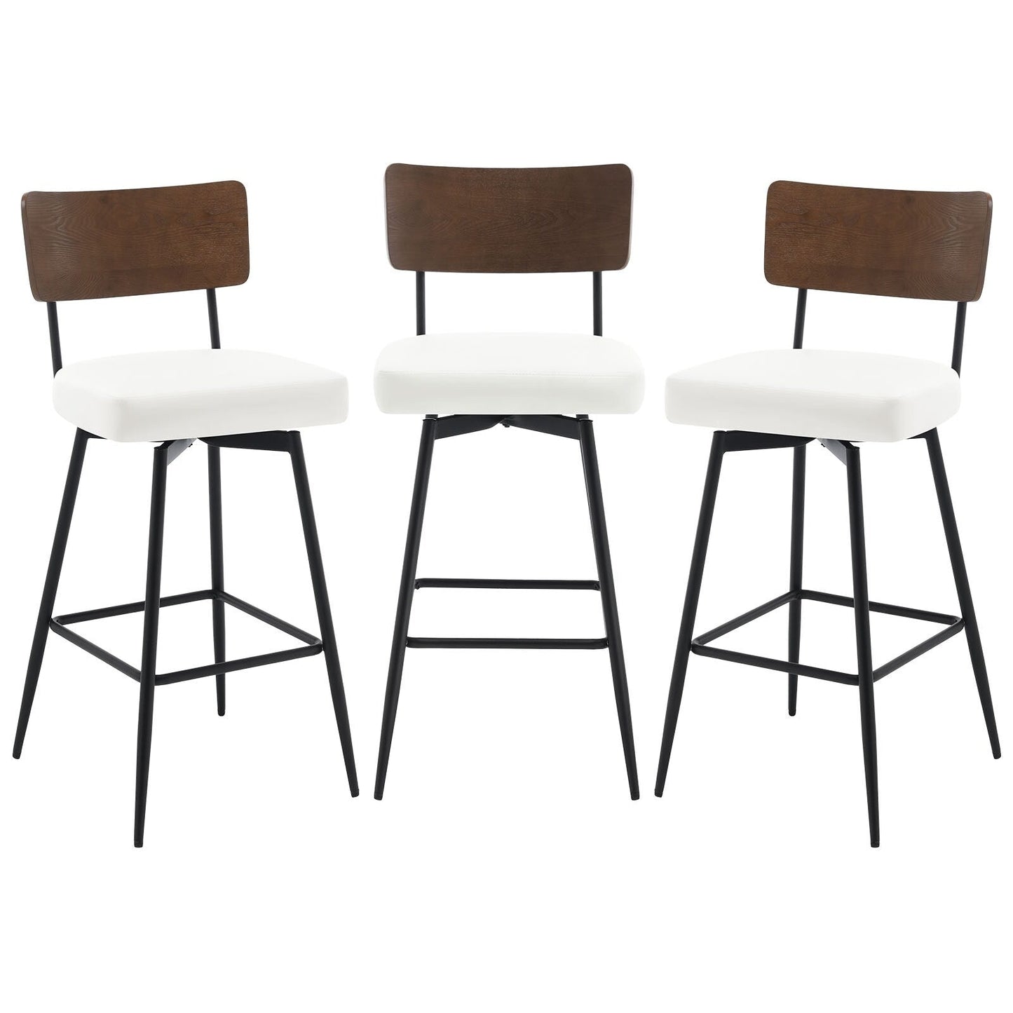 Tabourets de bar/compteur pivotants à revêtement en simili cuir - Lot de 2/3/4