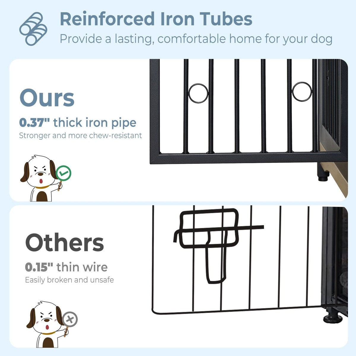 70.86'' Meuble-TV pour chien, grand modèle, avec coussin et deux compartiments (sans coussin)