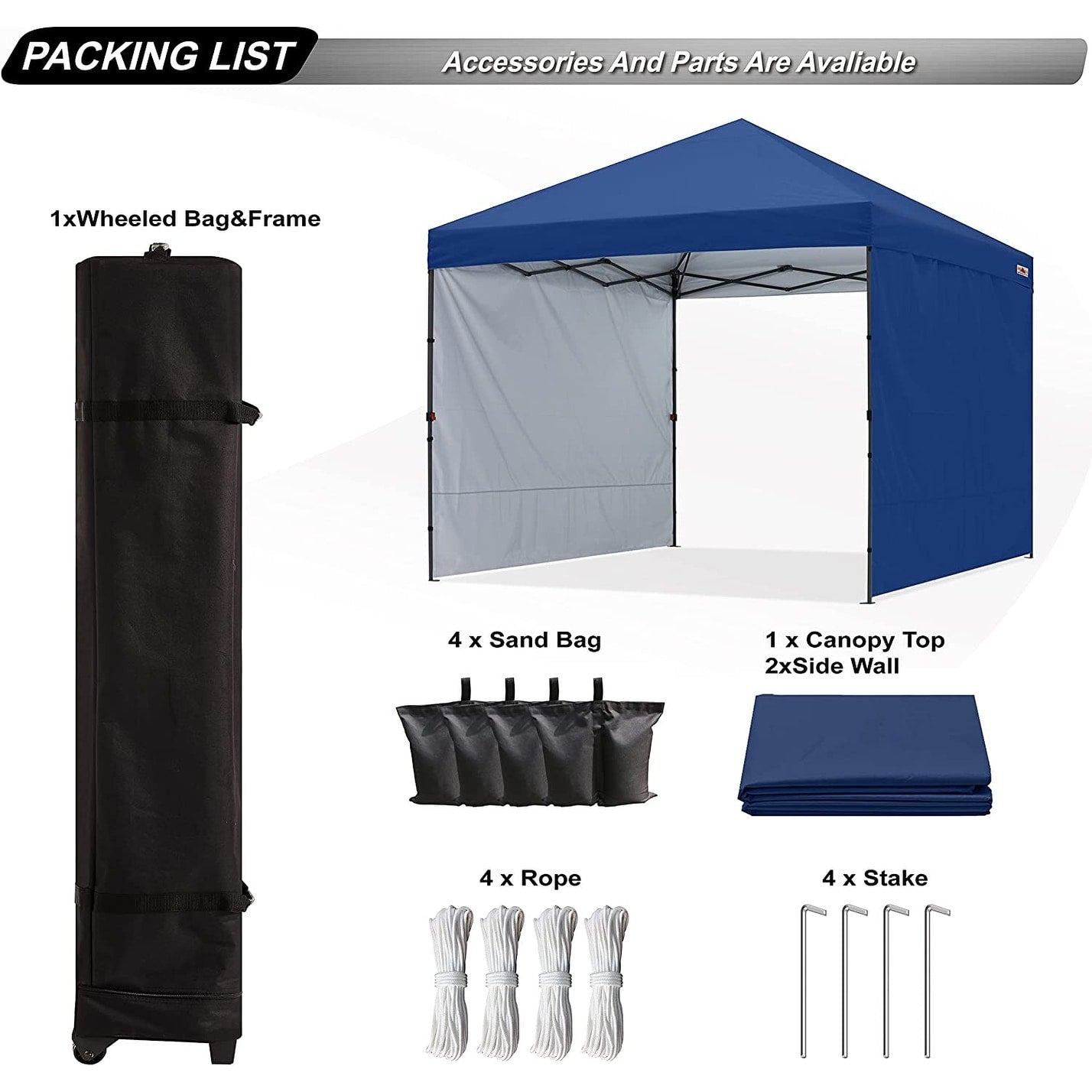 ABCCANOPY Tente de parasol pliable facile à installer, durable, pour extérieur.