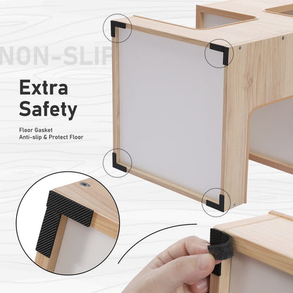 Maison pour chat, lit pour chat, arbre à chat avec surface à gratter et coussins amovibles