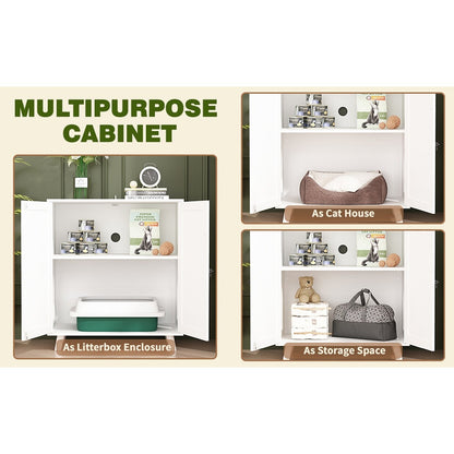 Abri pour litière de chat, maison pour chat, table d'appoint, armoire, bibliothèque