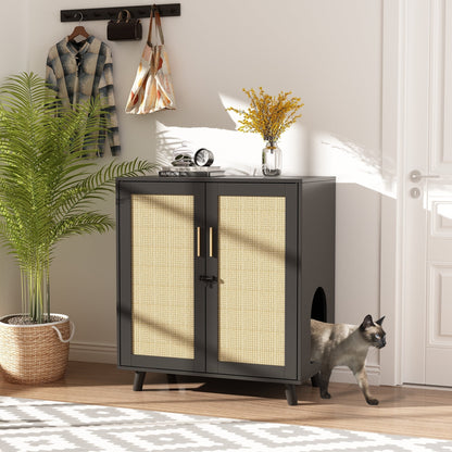 Abri pour litière de chat, maison pour chat, table d'appoint, armoire, bibliothèque