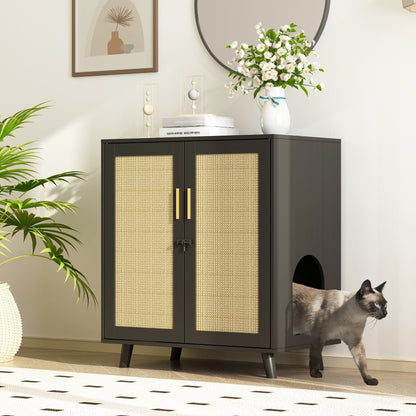 Abri pour litière de chat, maison pour chat, table d'appoint, armoire, bibliothèque