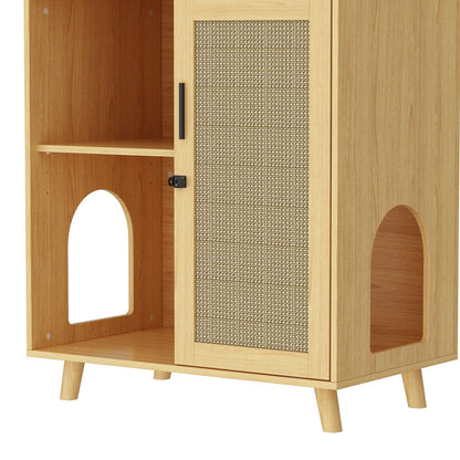 Abri pour litière de chat, maison pour chat, table d'appoint, armoire, bibliothèque