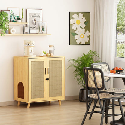 Abri pour litière de chat, maison pour chat, table d'appoint, armoire, bibliothèque