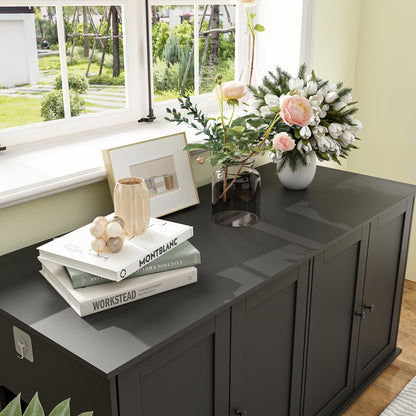 Meuble cache-litière pour chat, double, pour plus d'intimité pour vos animaux de compagnie