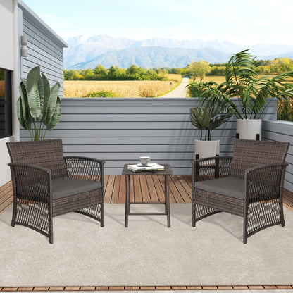 Ensemble de bistro en rotin pour patio Heritage Outdoor, 3 pièces