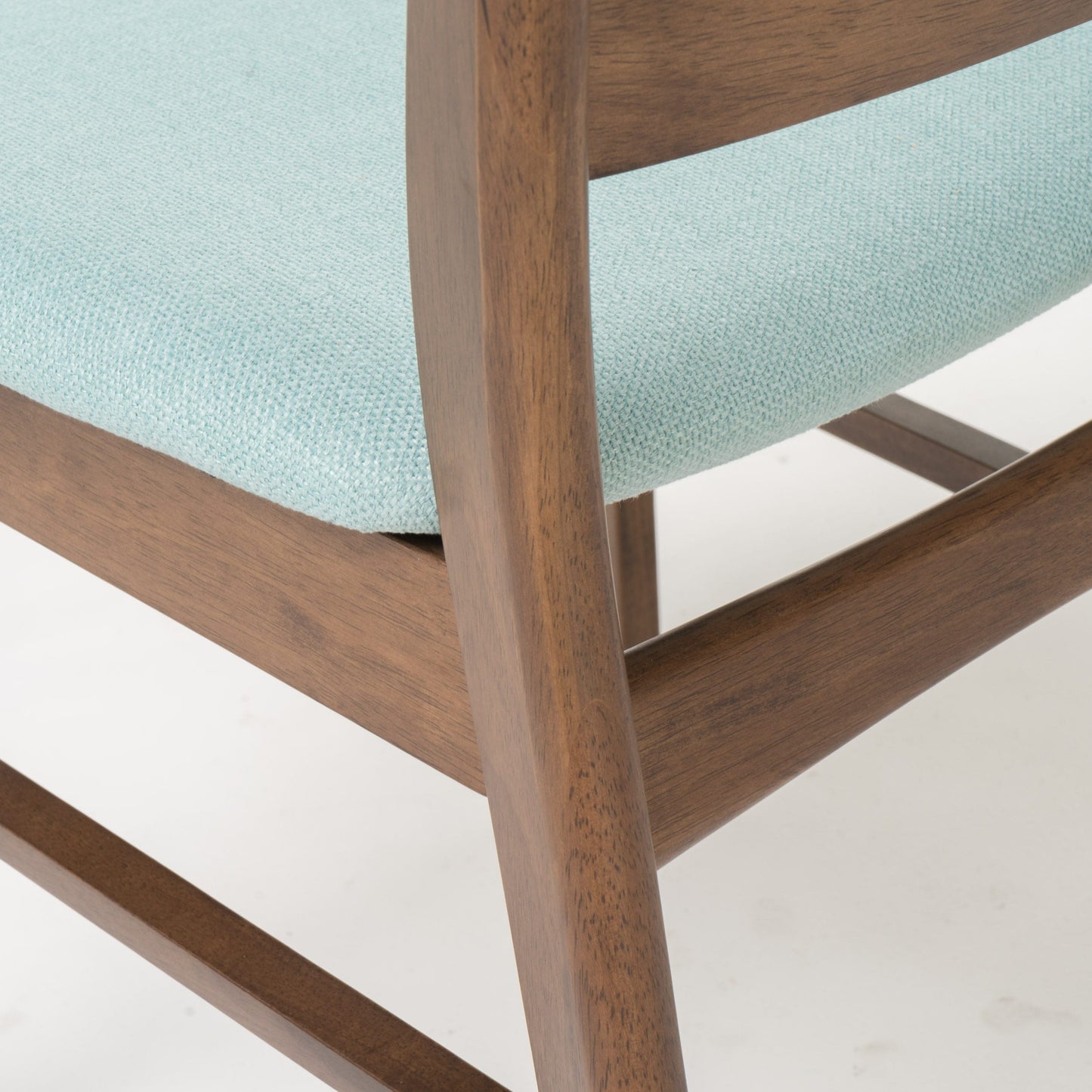 Chaise de salle à manger Abrielle en bois d'acacia rembourré, style moderne du milieu du siècle, par Christopher Knight Home (lot de 2)